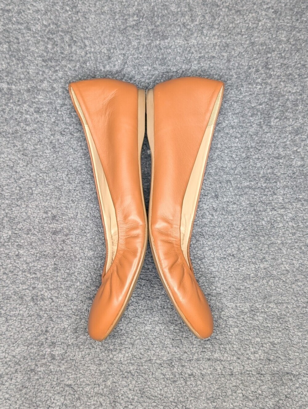 J. Crew Cece Ballet Flat Leather Burnt Sienna Women's 10 - Picture 7 of 12